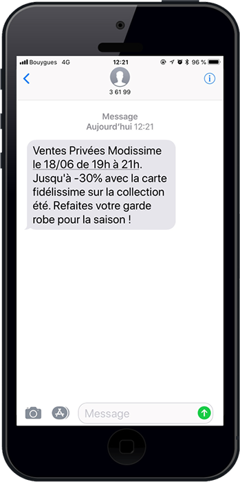 Modele sms professionnel