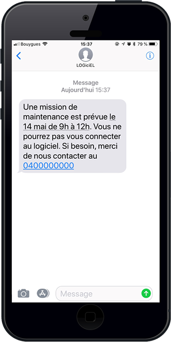 Communiquez sur votre maintenance en externe grâce au SMS professionnel