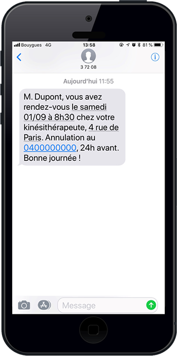 La notification par SMS pour les professions libérales