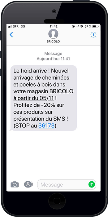 Pour les changements de saison, rien de mieux que de prévenir les clients par sms lorsqu'un nouvel arrivage est prévu en magasin