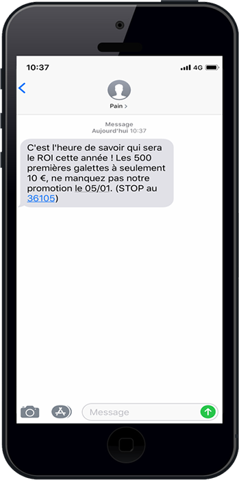 Exemple de sms marketing à envoyer pour la galette des rois