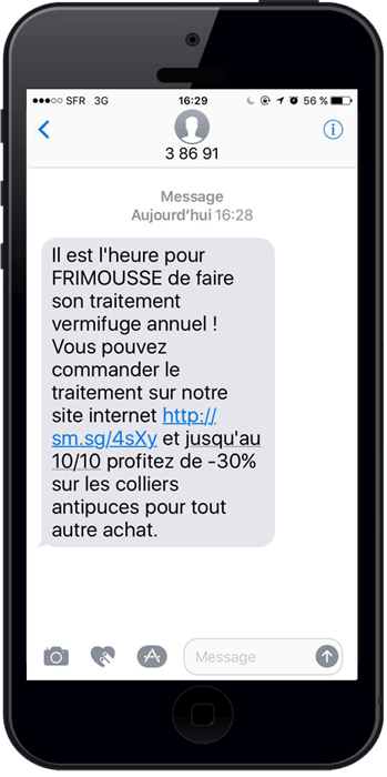 Il est possible pour les vétérinaires d'augmenter leur panier moyen en envoyant des sms publicitaires