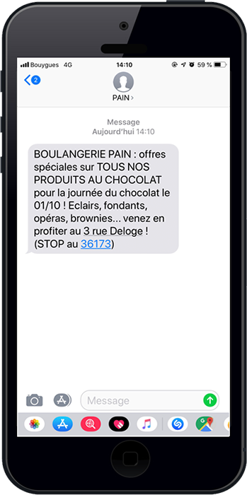 Envoyer un sms promotionnel pour promouvoir les offres faites en boulangerie permet d'attirer des clients et d'augmenter les ventes