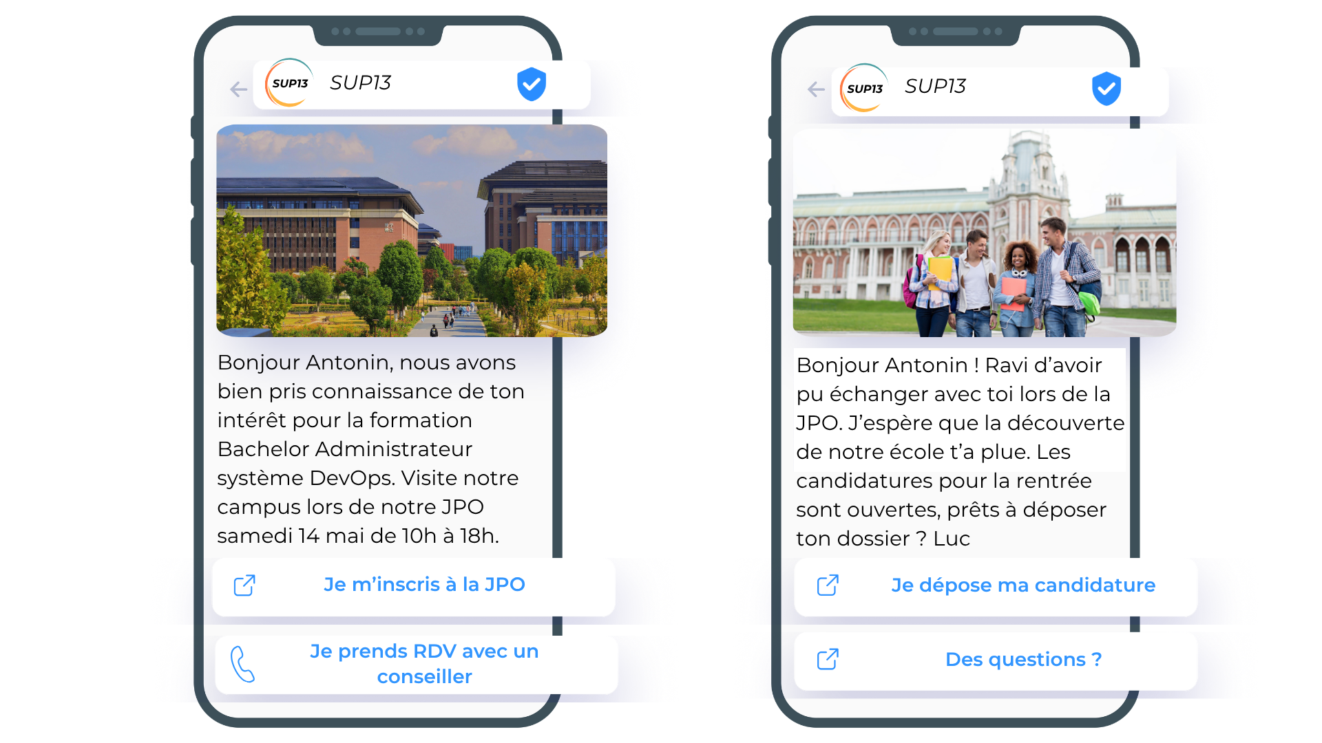 Exemples de RCS pour l'éducation et les écoles supérieures