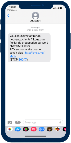 exemple sms location de fichier